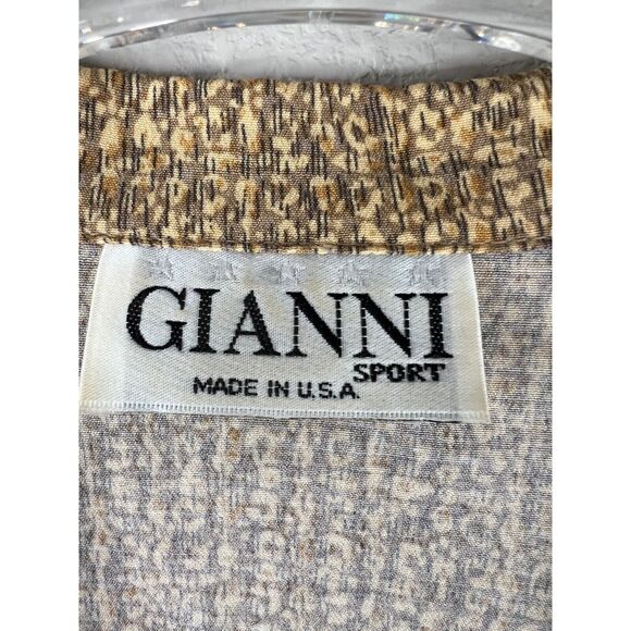 Vintage Gianni Sport Women Mod Button-Up Shirt Size 12 80s - Picture 5 of 13
